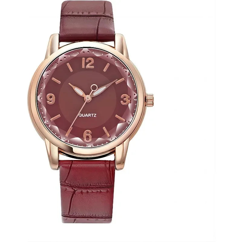 Quartz Watch Fashion Style Watch Ladies Strap Leather Watch Quartz Watch Gift Retro Luxury Ladies Waterproof Watch Girls Women