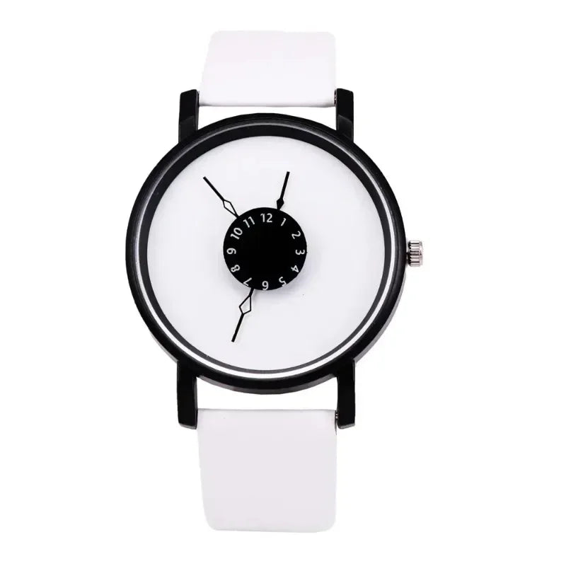 Couple Watch Simple Men Women Casual Quartz Watches Ins Fashion White & Black Watches Women's Clock Watch for Girls Reloj Mujer