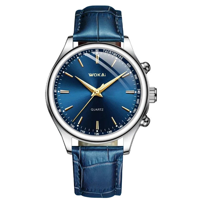 Wokai business watch Quartz sports watch leisure belt men's watch men's watch